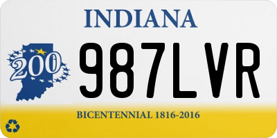 IN license plate 987LVR