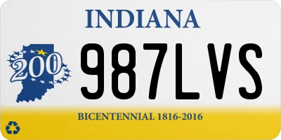 IN license plate 987LVS