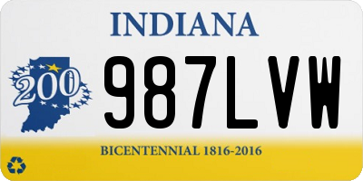 IN license plate 987LVW