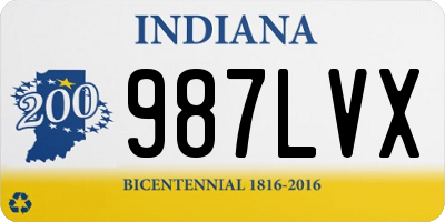 IN license plate 987LVX