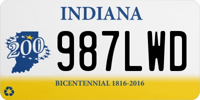 IN license plate 987LWD