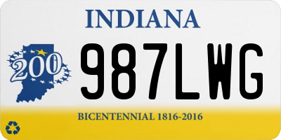 IN license plate 987LWG