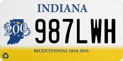 IN license plate 987LWH