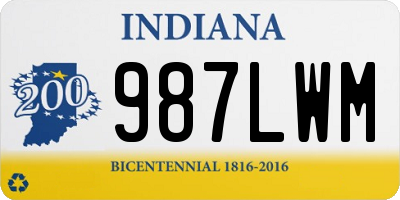 IN license plate 987LWM