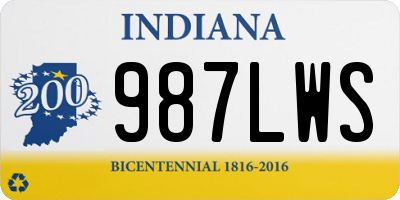 IN license plate 987LWS