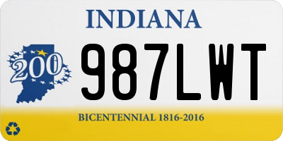 IN license plate 987LWT