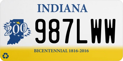 IN license plate 987LWW