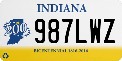 IN license plate 987LWZ