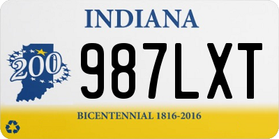 IN license plate 987LXT