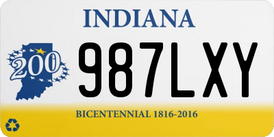 IN license plate 987LXY