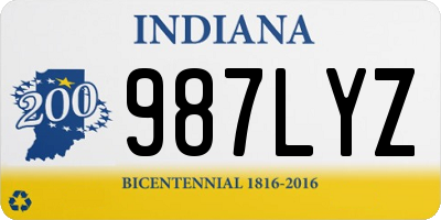 IN license plate 987LYZ