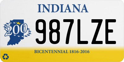 IN license plate 987LZE