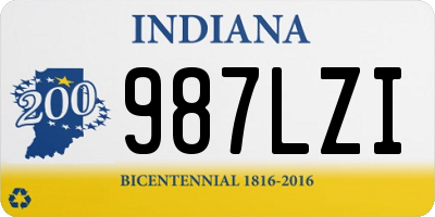 IN license plate 987LZI