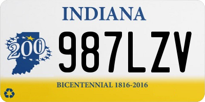 IN license plate 987LZV