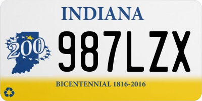 IN license plate 987LZX