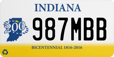 IN license plate 987MBB