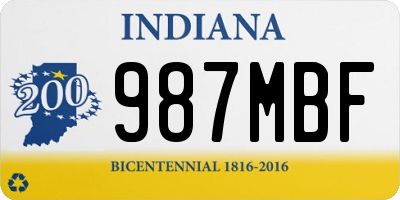 IN license plate 987MBF