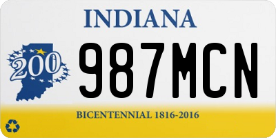 IN license plate 987MCN