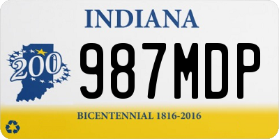 IN license plate 987MDP