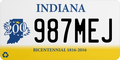 IN license plate 987MEJ