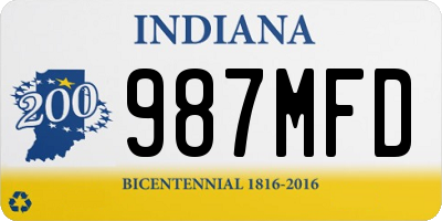 IN license plate 987MFD