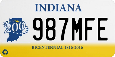 IN license plate 987MFE