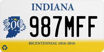 IN license plate 987MFF