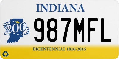 IN license plate 987MFL