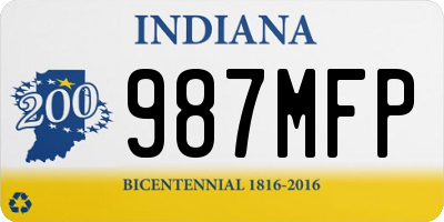 IN license plate 987MFP