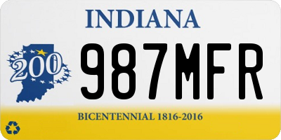 IN license plate 987MFR