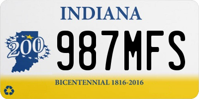 IN license plate 987MFS