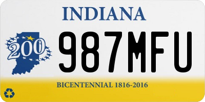 IN license plate 987MFU