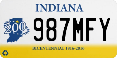 IN license plate 987MFY