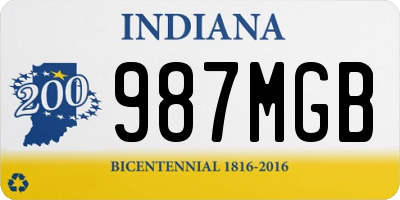 IN license plate 987MGB