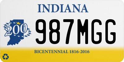 IN license plate 987MGG