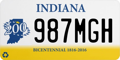IN license plate 987MGH