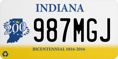 IN license plate 987MGJ