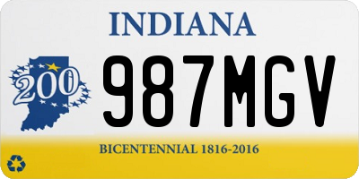 IN license plate 987MGV