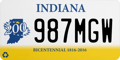 IN license plate 987MGW