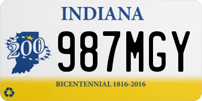 IN license plate 987MGY