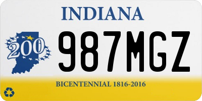 IN license plate 987MGZ