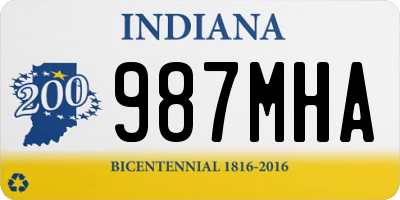 IN license plate 987MHA