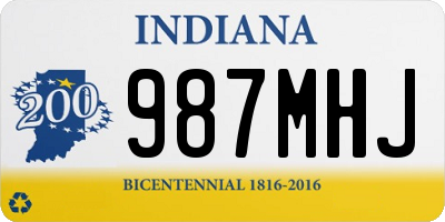 IN license plate 987MHJ