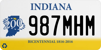 IN license plate 987MHM