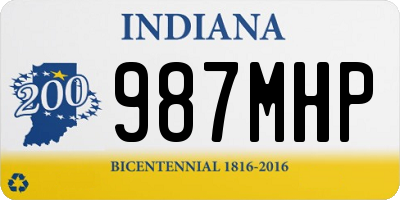 IN license plate 987MHP