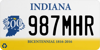 IN license plate 987MHR