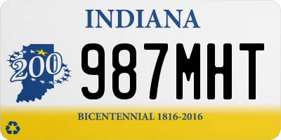 IN license plate 987MHT