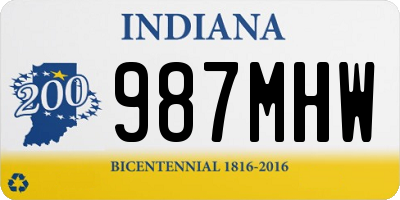 IN license plate 987MHW