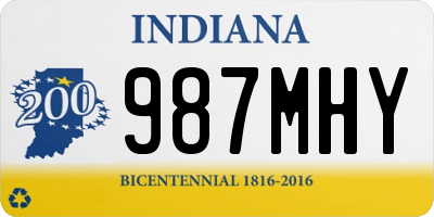 IN license plate 987MHY