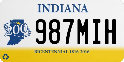 IN license plate 987MIH